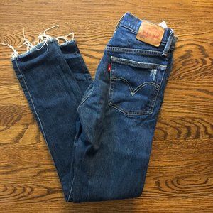 Blue Levi's 501 S, W24 L30
